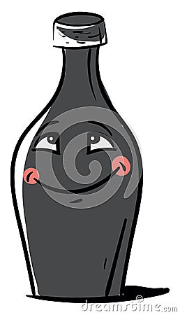 Happy bottle, illustration, vector Vector Illustration