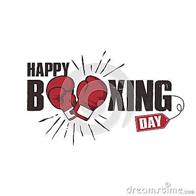 Happy boxing day handlettering Vector Illustration