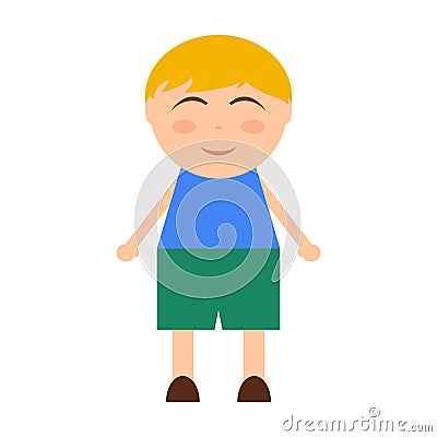 Happy boy cartoon Vector Illustration