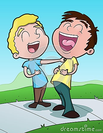 Happy Boys Vector Illustration