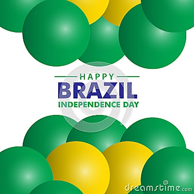 Happy Brazil Independence Day Vector Template Design Illustration Vector Illustration