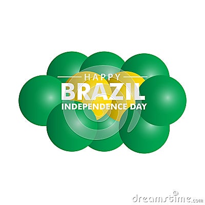 Happy Brazil Independence Day Vector Template Design Illustration Vector Illustration