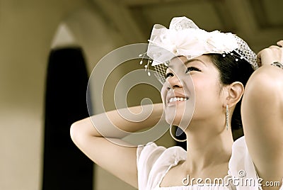 happy bride Stock Photo