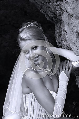 Happy Bride Stock Photo