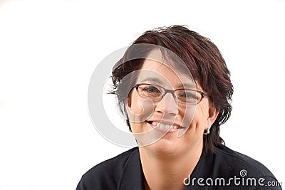 Happy brunette Stock Photo