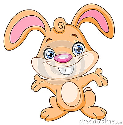 Happy bunny Vector Illustration