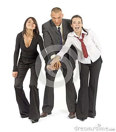 Happy business team Stock Photo