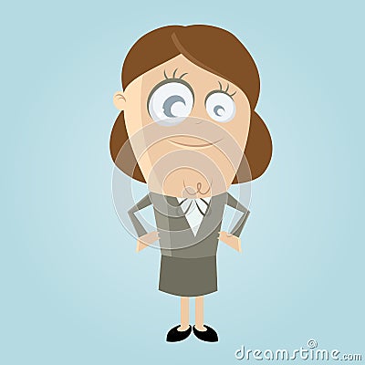 Happy business woman Vector Illustration