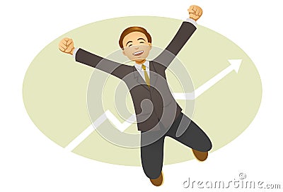 Happy businessman Vector Illustration