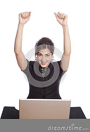 Happy businesswoman Stock Photo