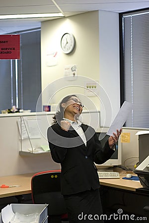 Happy Businesswoman Stock Photo