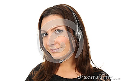 Happy callcenter agent Stock Photo