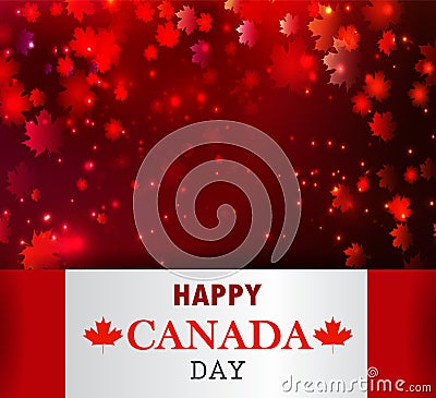 Happy Canada Day background Vector Illustration