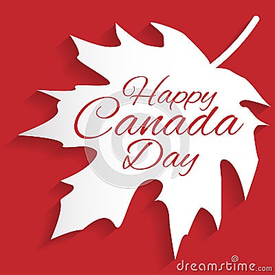 Happy Canada Day card Vector Illustration