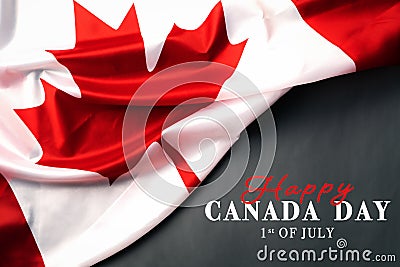 Happy Canada Day with Canada flag background Stock Photo