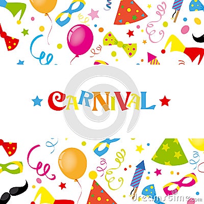 Happy carnival card Vector Illustration