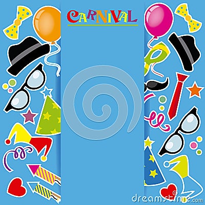 Happy carnival card Vector Illustration