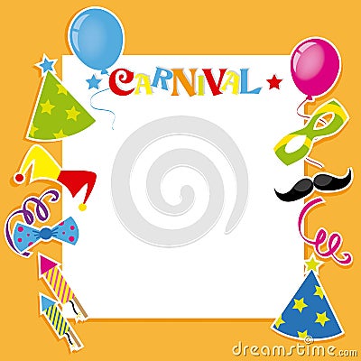 Happy carnival card Vector Illustration