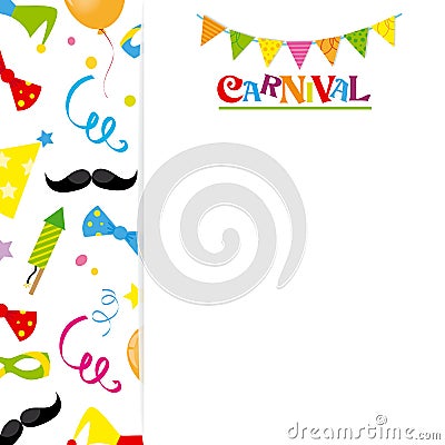 Happy carnival card Vector Illustration