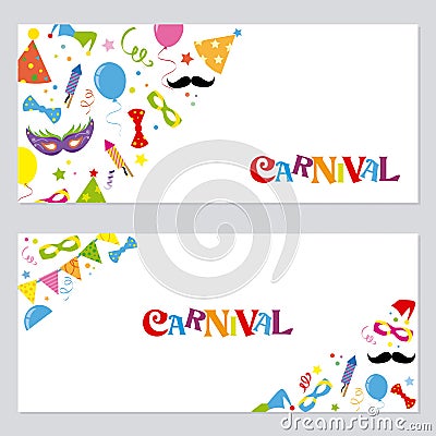 Happy carnival card Vector Illustration