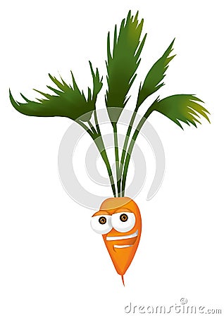 Happy carrot Stock Photo