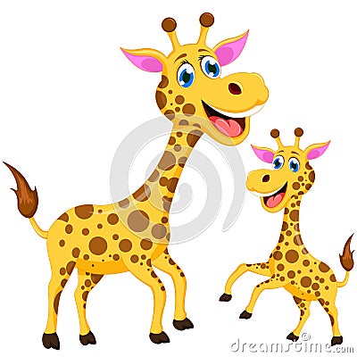 Happy cartoon giraffe Stock Photo