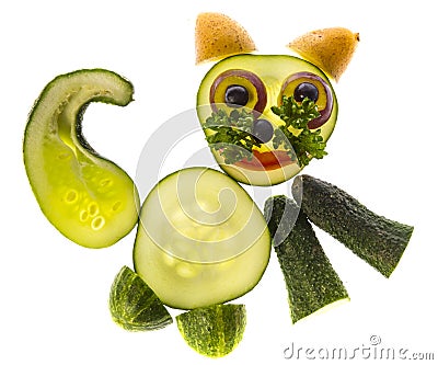 Happy sculpture from vegetable Stock Photo