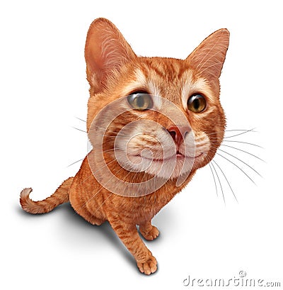 Happy Cat Stock Photo