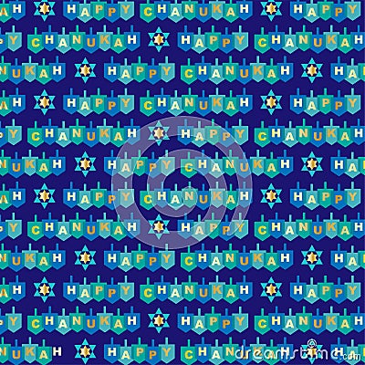 Happy chanukah pattern Vector Illustration