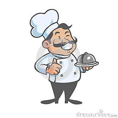 Happy Chef Mascot Vector Illustration