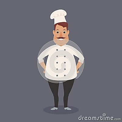 Happy chef staying Vector Illustration