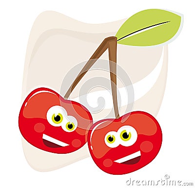 Happy cherries Stock Photo