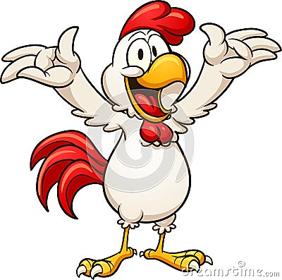 Happy chicken Vector Illustration