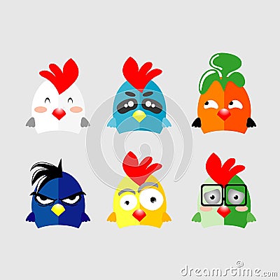 Happy chicken Vector Illustration