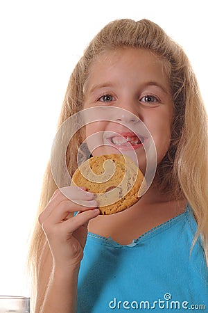 Happy child with cookie Stock Photo