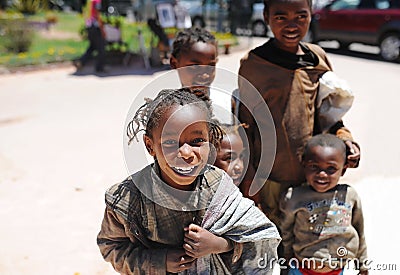 Happy children on Madagascar. Antananarivo. Editorial Stock Photo