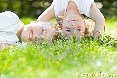 Happy children playing Stock Photo