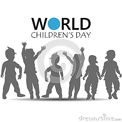 Happy children`s day for international children celebration. Jawaharlal Nehru`s birthday Vector Illustration