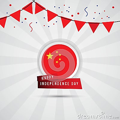 Happy China Independence Day Vector Template Design Illustration Vector Illustration