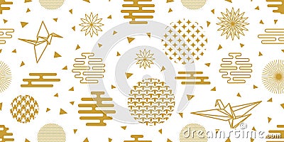 Happy Chinese New Year seamless background. Vector Illustration