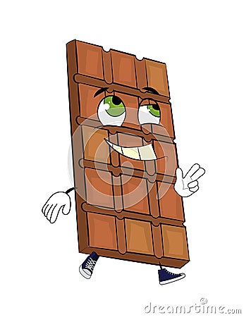 Happy chocolate cartoon Cartoon Illustration