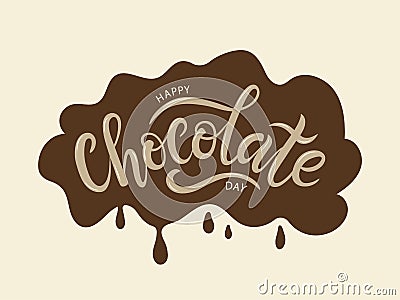 Happy chocolate day postcard or banner Stock Photo