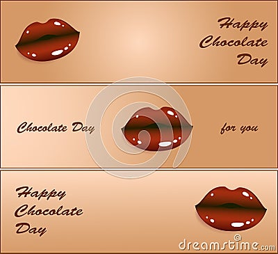 Happy Chocolate day. Vector illustration. Cartoon Illustration