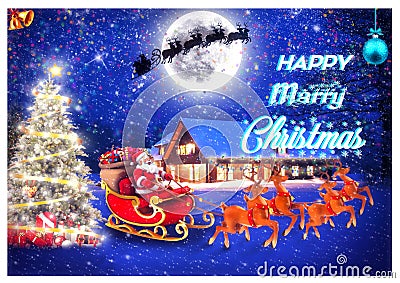 Happy christamas to all people Stock Photo
