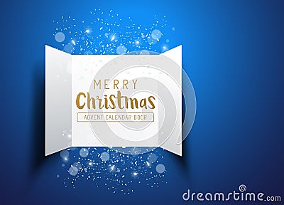 Happy Christmas Advent Calendar Doors Vector Illustration