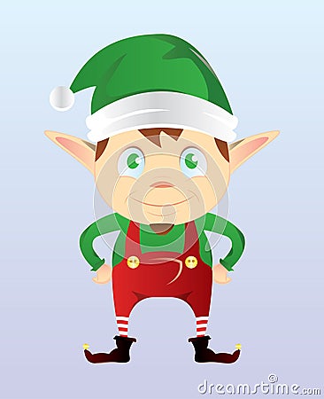 Happy Christmas Elf Stock Photo