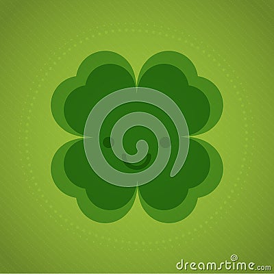 Happy clover. Happy St. Patrick's Day. March 17. Vector illustration, flat design Vector Illustration