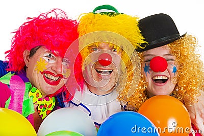 Happy clowns Stock Photo