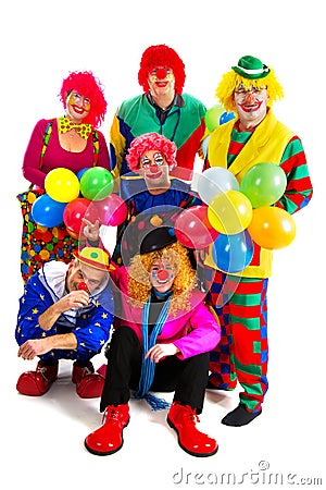 Happy clowns Stock Photo