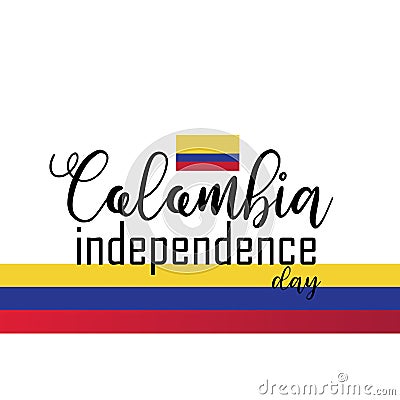 Happy Colombia Independence Day vector Cartoon Illustration